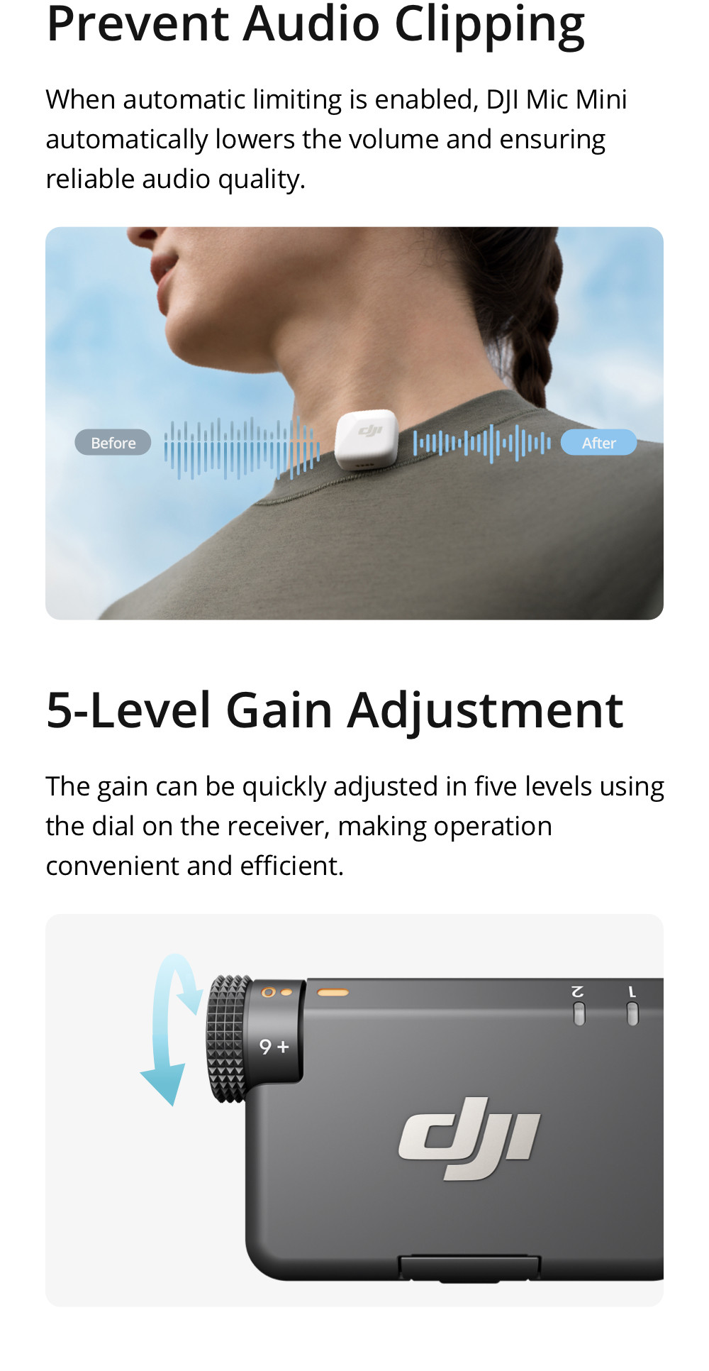DJI Mic Mini -High-Quality Audio With Stable Transmission Active Noise ...