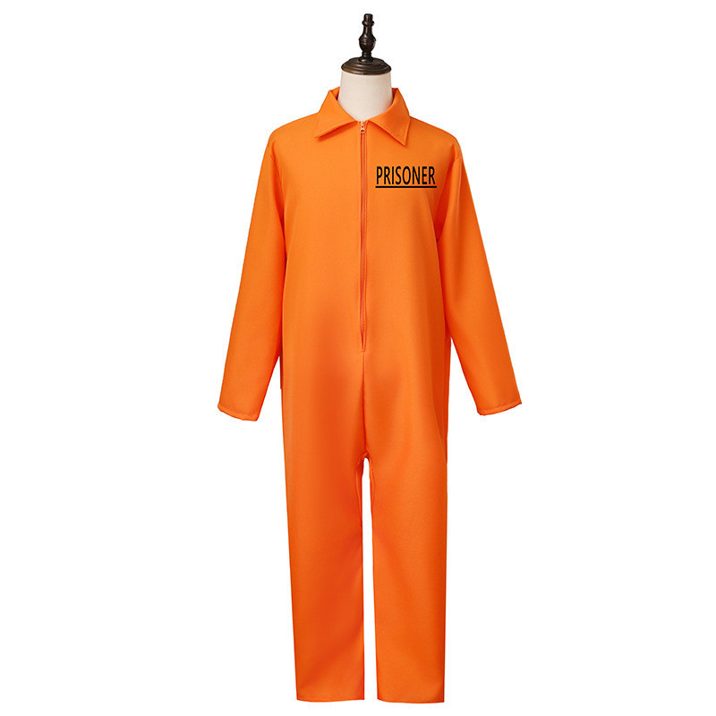 Halloween cos Prisoner Costume Cosplay Costume Prisoner Uniform Prison ...