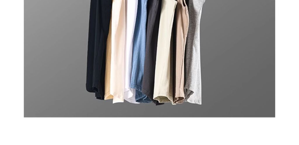 Men Pure Cotton Sling Loose Mid-Length Solid Color Vest European ...