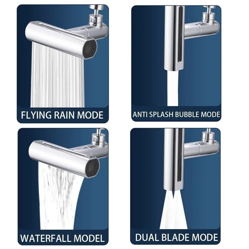4 In 1 Rotation Waterfall Kitchen Faucet 4-Function Kitchen rotatable ...
