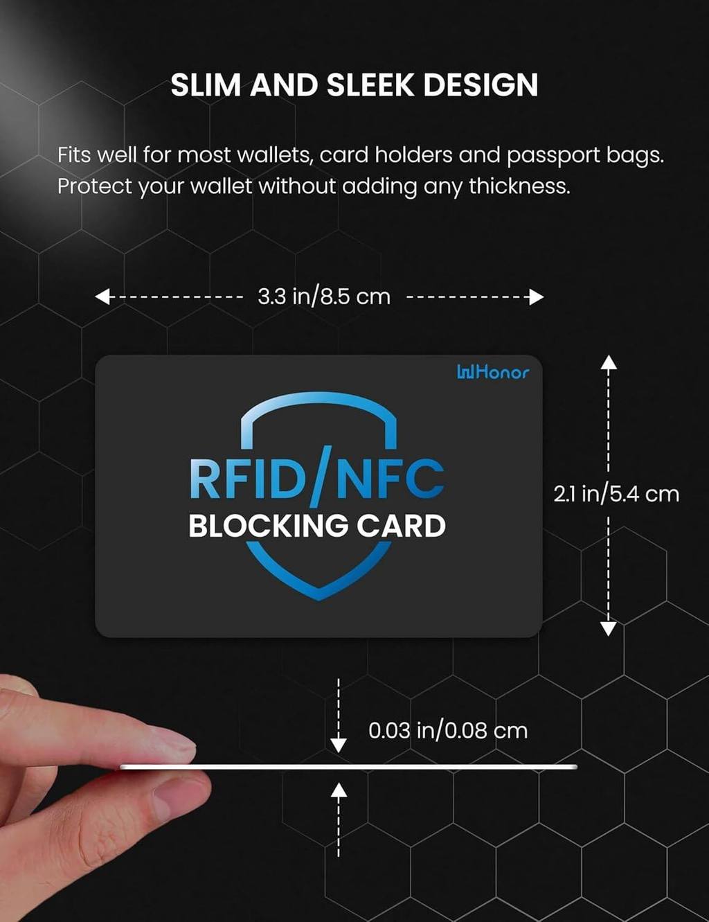 RFID Blocking Card 3/6/12 Pack, One Card Protects Entire Wallet for ...