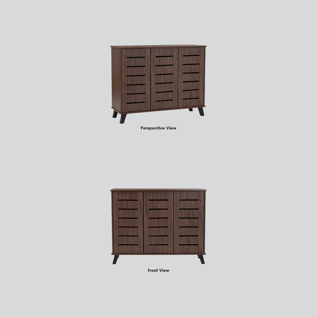 IRAN Shoe Cabinet (2 & 3 Doors) Kasut Rack Kasut Almari - WALNUT ...