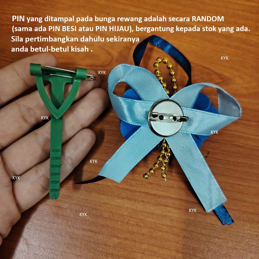 30pcs/50pcs Bunga Rewang VIP Events 2 Kepala Handmade Flowers Corsage ...