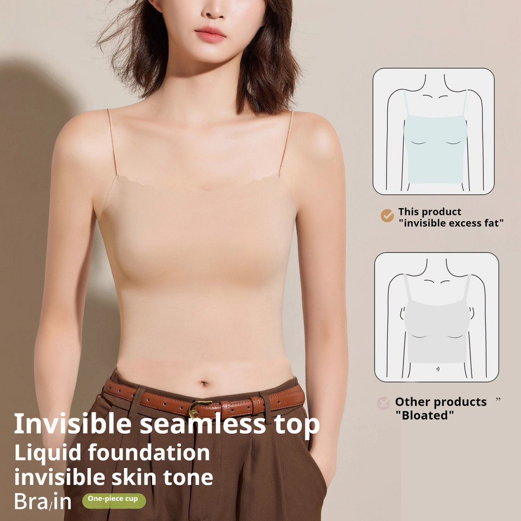 Thin Strap Crop Top - Queen Secret | Invisible Underwear Line, Seamless ...