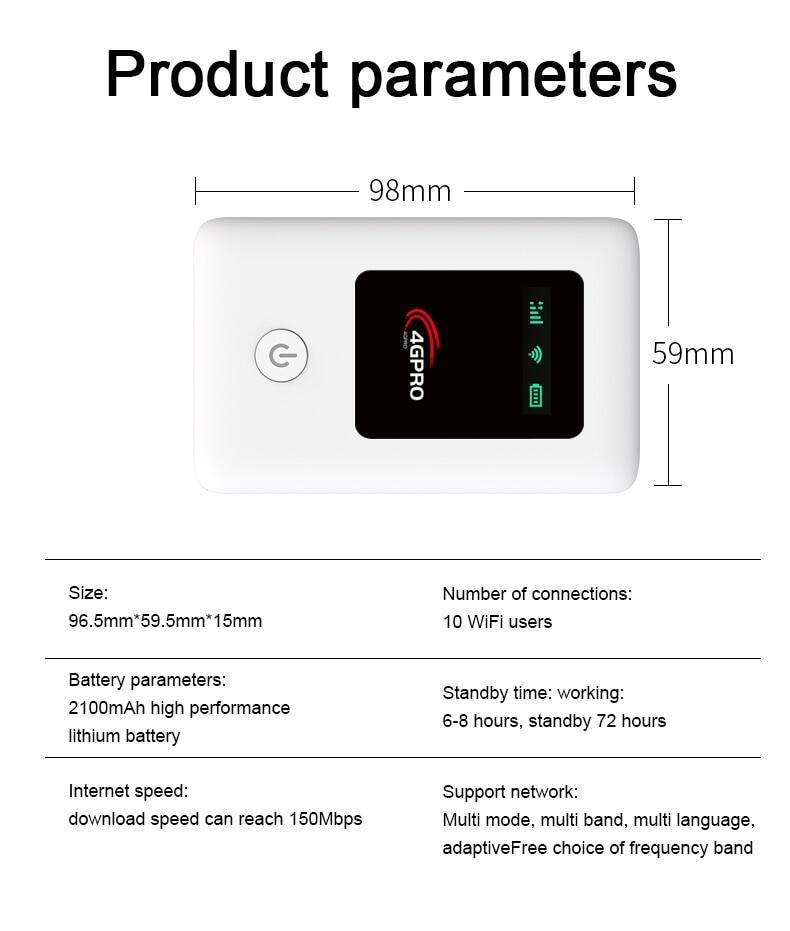 4G LTE Wireless Router CPE R103 5M Support Firewall Simple Operation ...