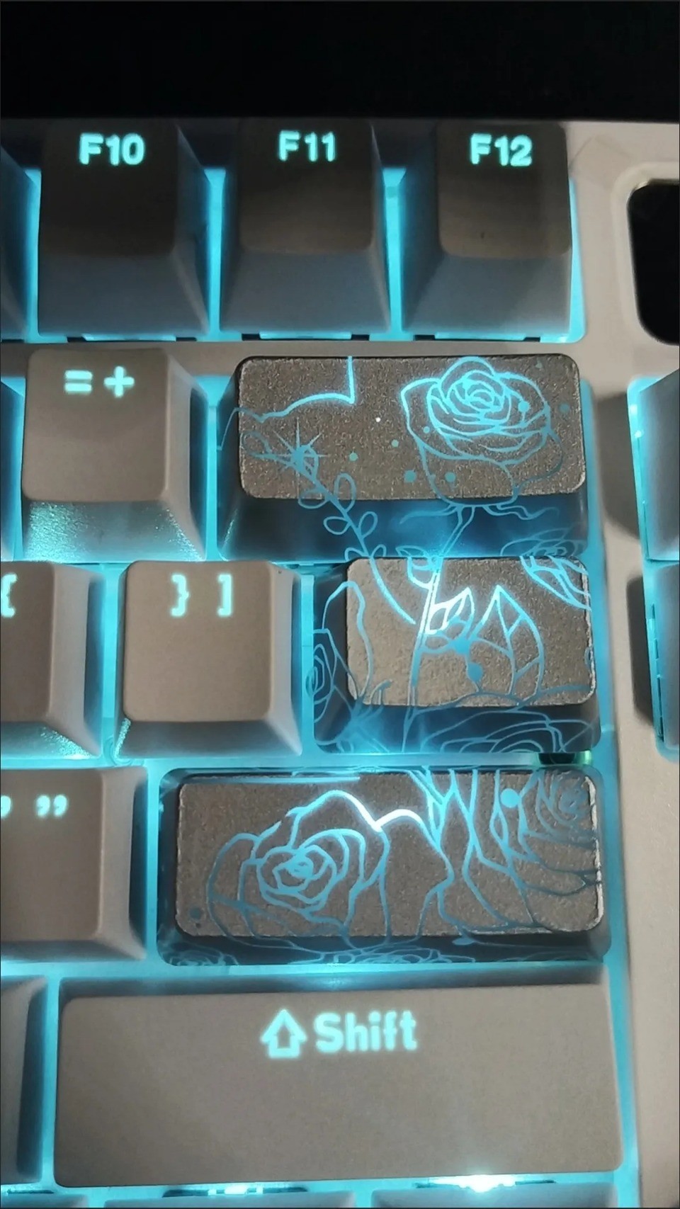 Silver Rose Keycaps 1 Key OEM Profile Wooting Aula F75 RK100 Light ...