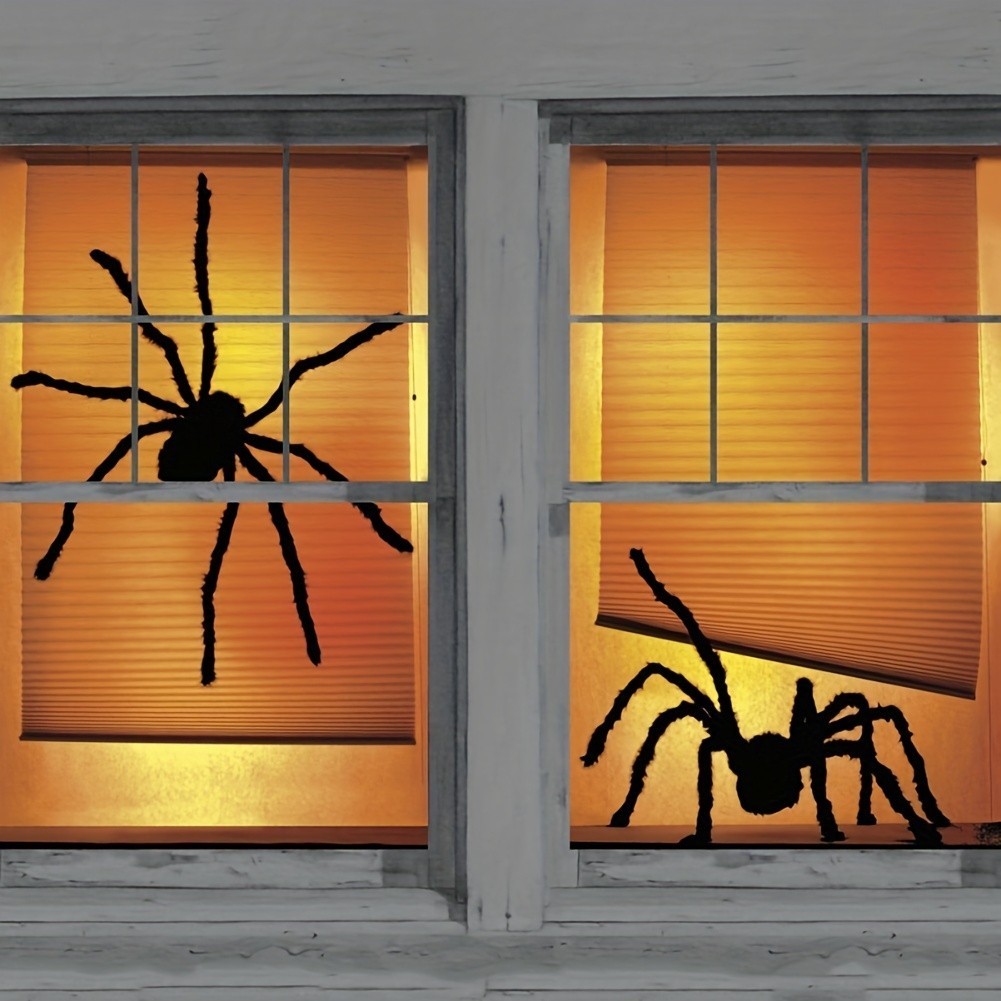 Halloween Accessories Black Spider Party Decoration Horror Fake Spider ...