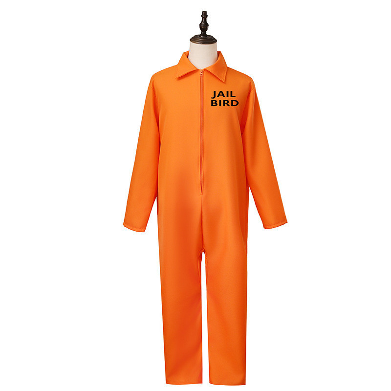 Halloween cos Prisoner Costume Cosplay Costume Prisoner Uniform Prison ...