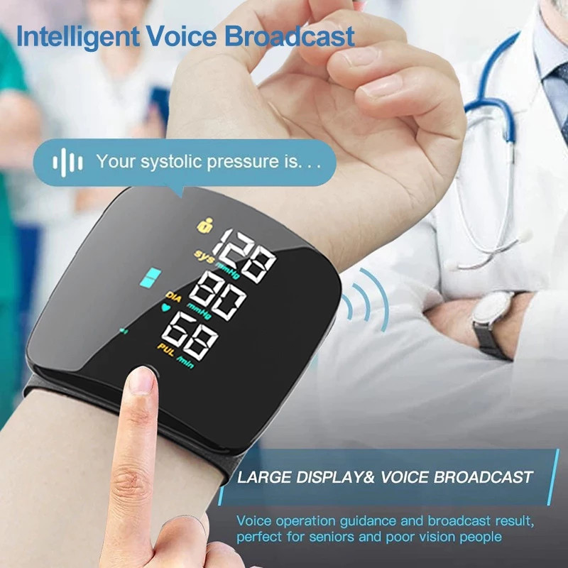 Cek Tekanan Darah Tinggi Rechargeable Wrist Blood Pressure Monitor High ...