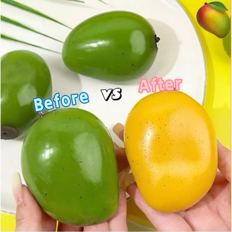 Handmade Mango Squishy Ball Crunchy Mango Color Changing Fidget Toy ...