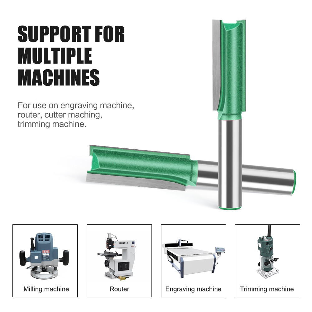 1pc 8mm Shank 3-25mm Double Blade Straight Router Bit Slotting Cutter ...