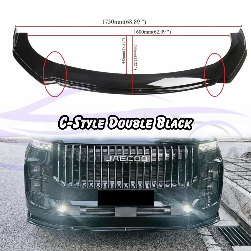 Front Bumper JAECOO J7 Diffuser Lip Wrap Angle Splitters Glossy Black ...