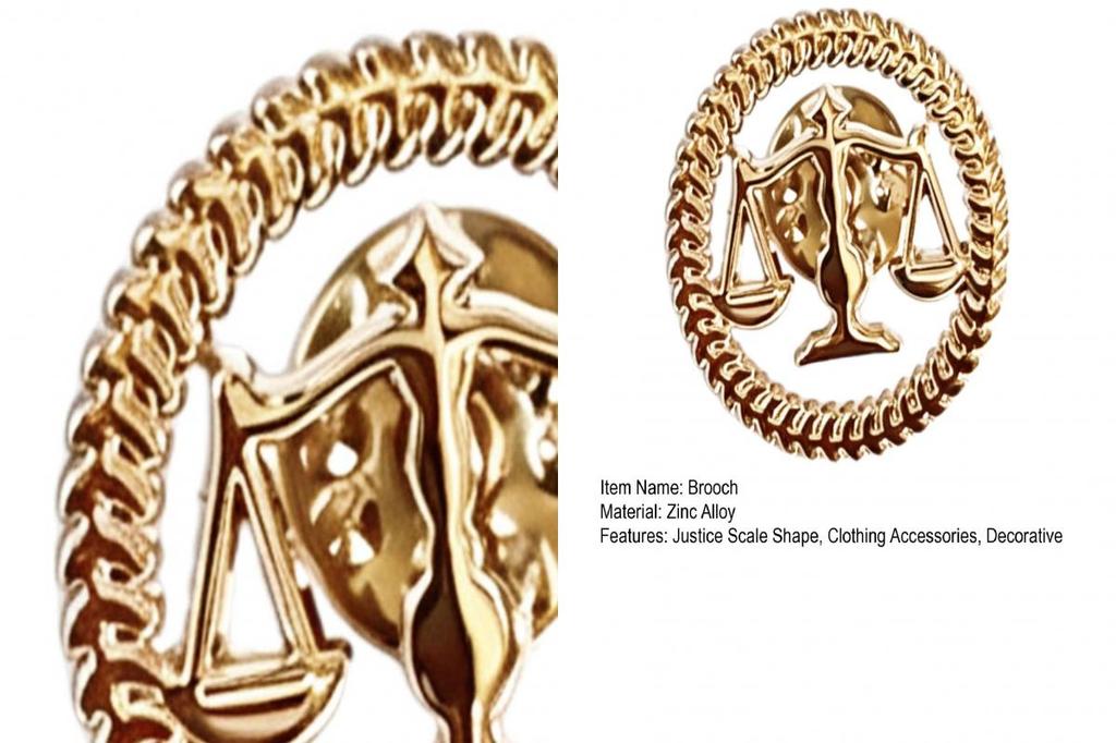 Superbaby Vintage Lapel Pin Lawyer Scale Brooch Justice Scale Lapel Pin ...