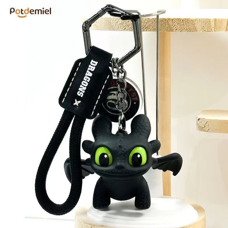 🔥Genuine🔥Cool Luminous Toothless Keychain Creative Wings Moving ...
