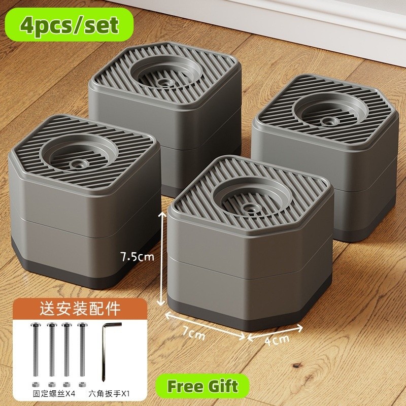 4 Pack Set Bed Furniture Risers Bed Foot Increase Blocks Heavy Duty for ...