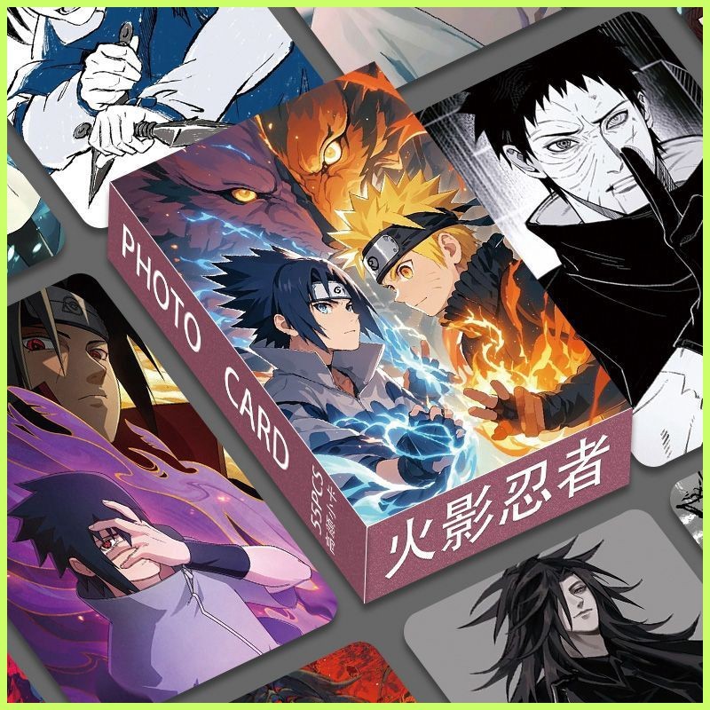 LOMO Card Uzumaki Naruto (55 Sheets) Uchiha Sasuke Anime Naruto Naruto ...