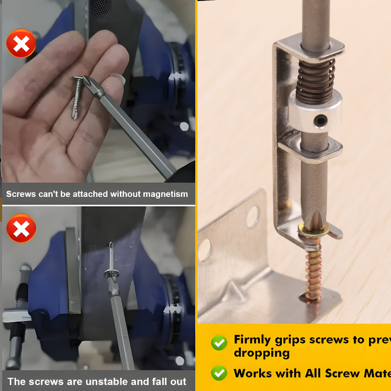 1/2Pcs Spring-loaded Screw Holder - Bit Retaining Adapter - for Garage ...