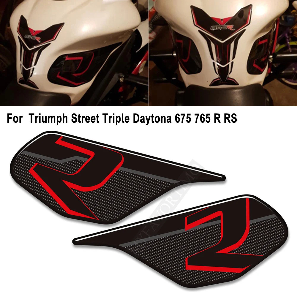 Motorcycle For Triumph Street Triple Daytona 675 765 R RS Stickers Fuel ...