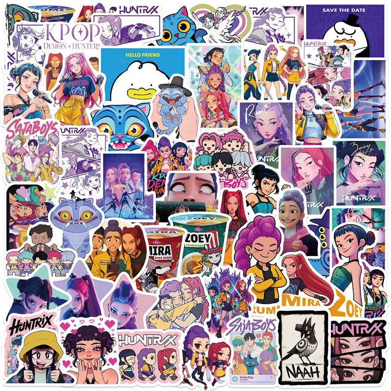 60/40Pcs Huntrix Saja Boys Sticker Kpop Demon Hunter Journal Stickers ...