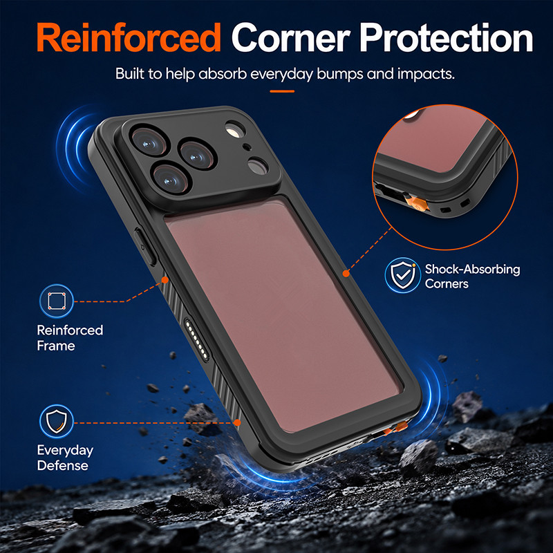 Shellbox 360 Protection Waterproof Phone Case Magnetic Shockproof Cover ...