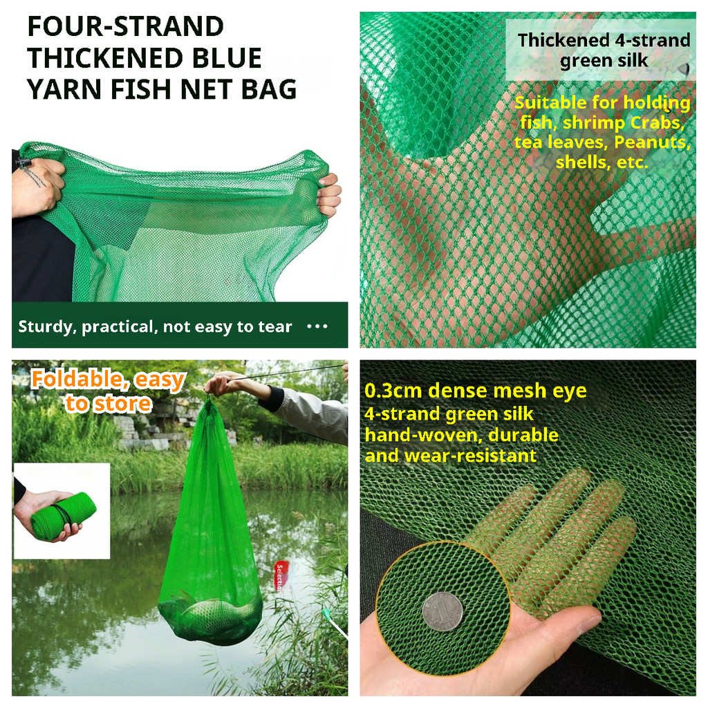 Nylon Jaring Ikan Foldable Fishing Net Jaring Nylon Simpan Ikan Pancing ...