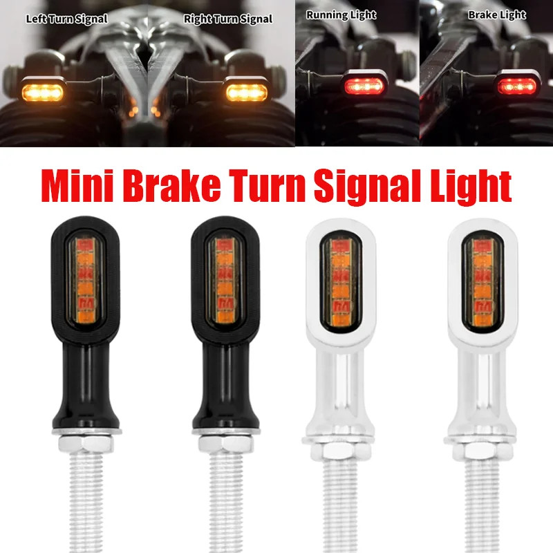 Motorcycle LED Rear Mini E Mark Turn Signal Indicator Brake Light Run ...