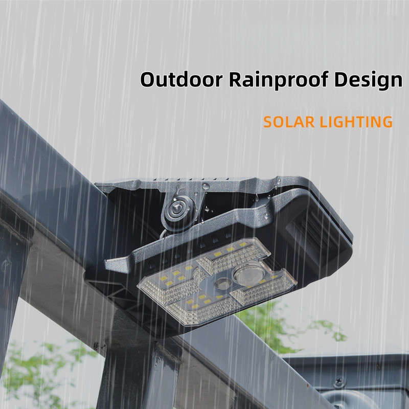 Smart Sensor Solar Clip Light Outdoor Waterproof Garden Light 3 Modes ...
