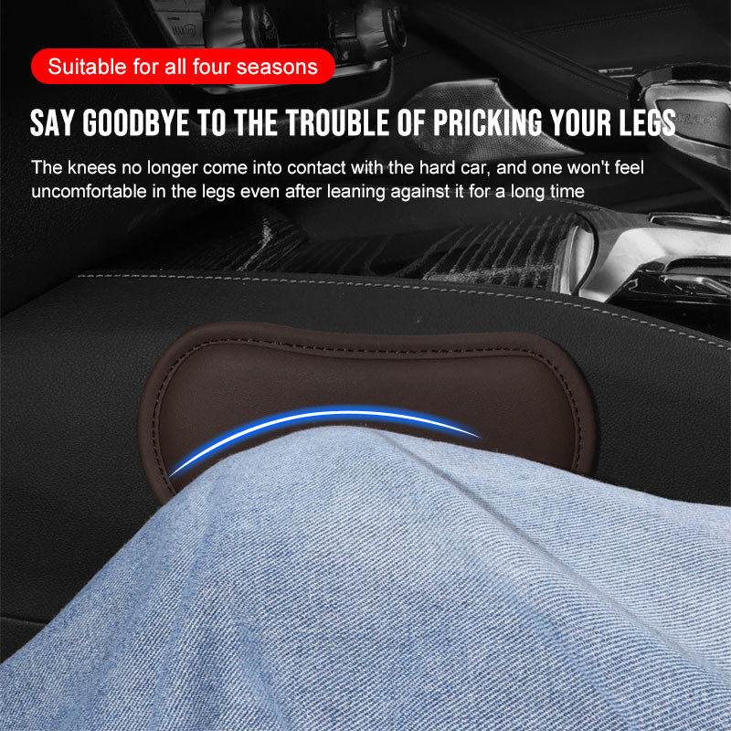 Car Elbow Rest Pad PU Leather Car Knee Cushion Auto Center Console Leg ...