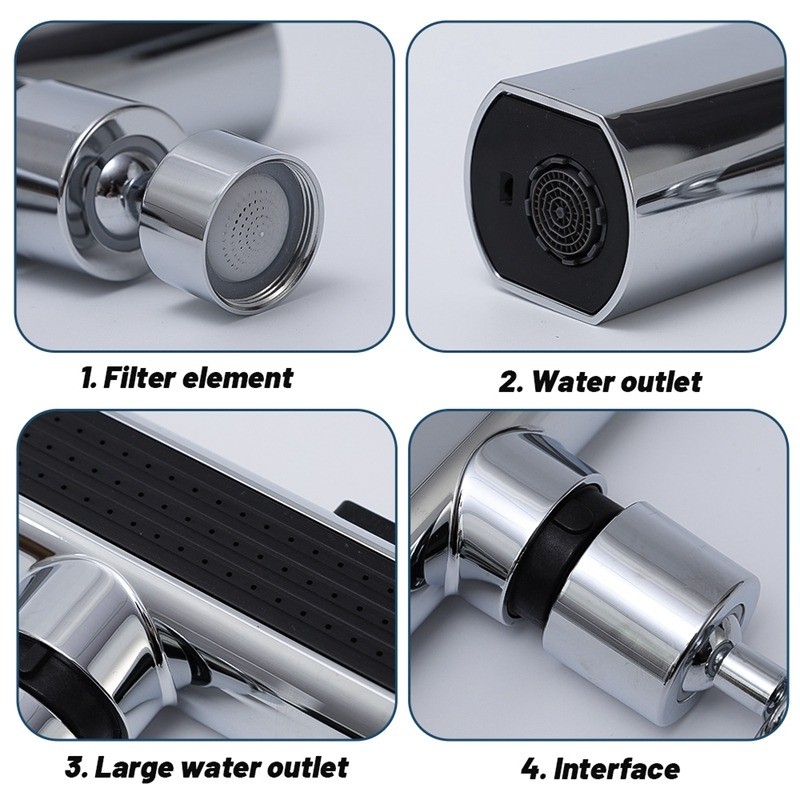 4 In 1 Rotation Waterfall Kitchen Faucet 4-Function Kitchen rotatable ...