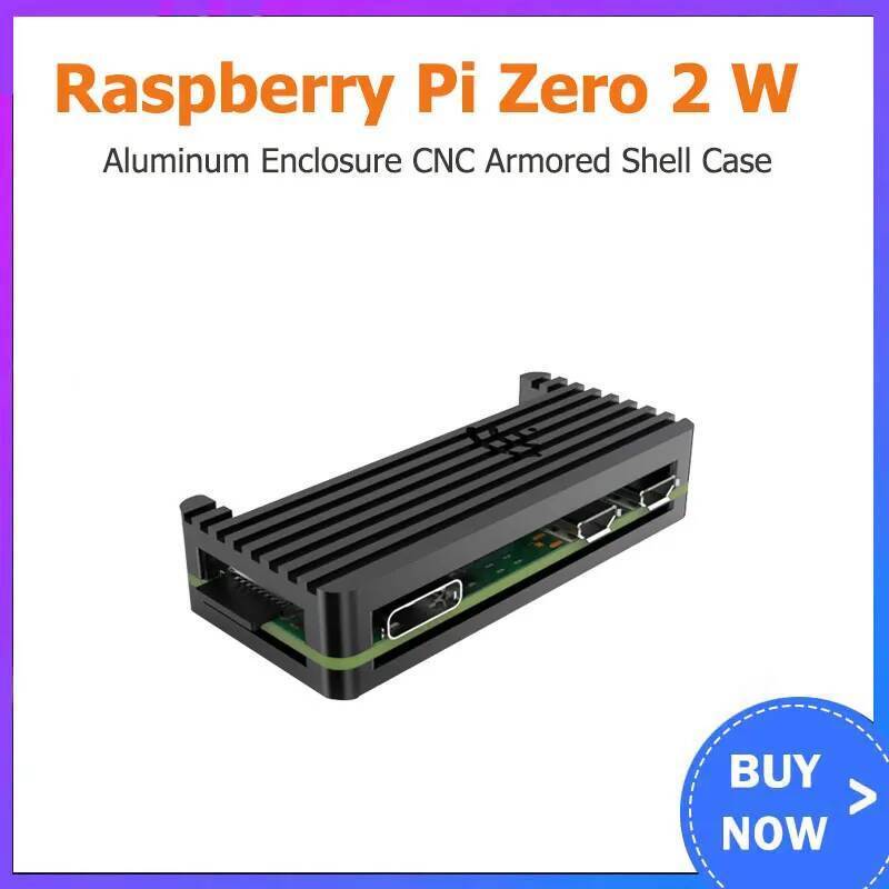 TA Raspberry Pi Zero 2 W Aluminum Case CNC Armored Shell with Heatsink ...