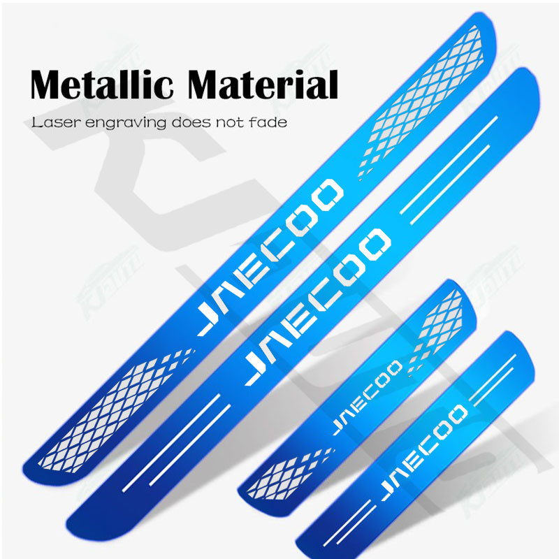 4pcs Jetour Seal Car Stainless Steel Threshold Strip Metal Welcome ...