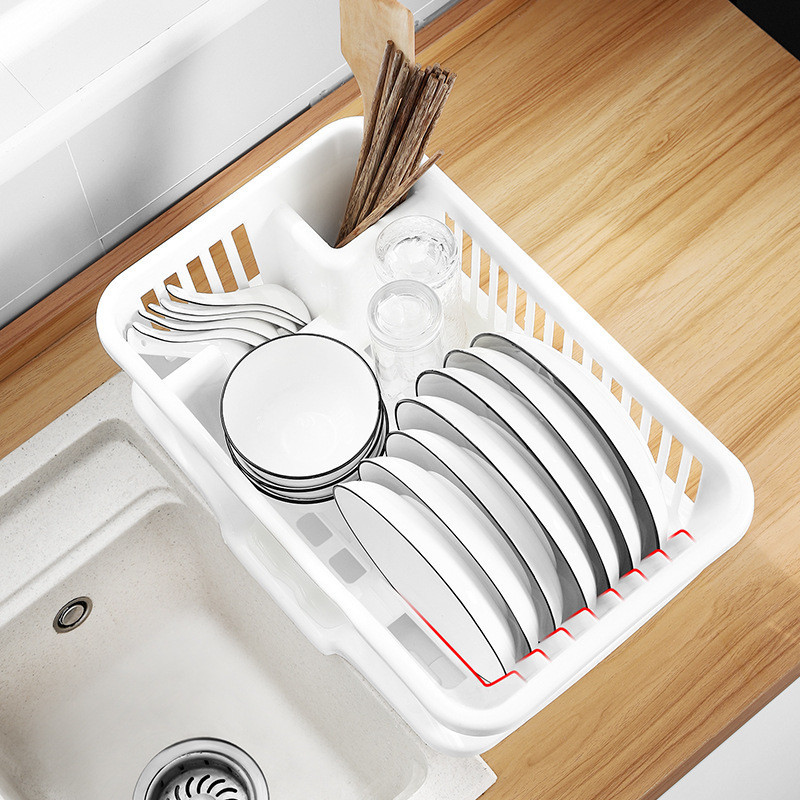 Kitchen Dish Drainer Rack Large Capacity Plate Bowl Chopstick Storage ...