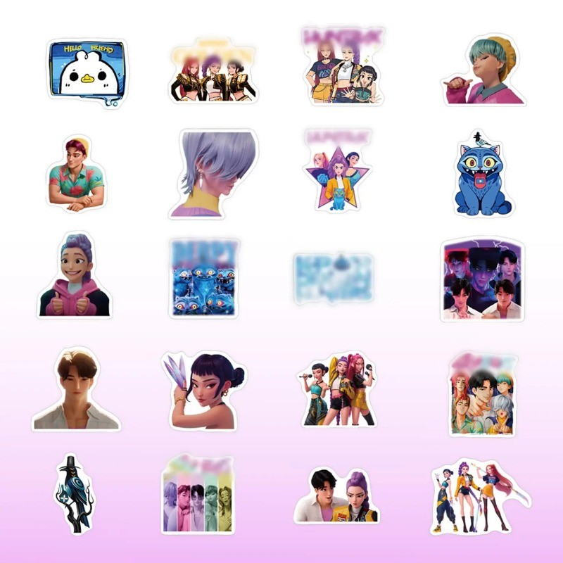 Kpop Demon Hunters Temporary Tattoo Stickers - 20 Pcs Set with Rumi ...