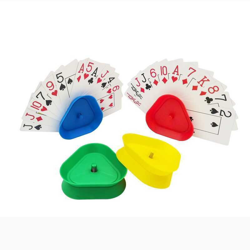 Four-Color Triangle Card Holder Lazy Playing Card Handy Tool Holding ...