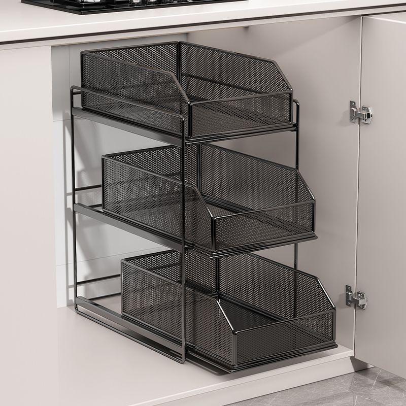 Kitchen Cabinet Pull-out Storage Rack Cabinet Layered Rack Multi-layer ...