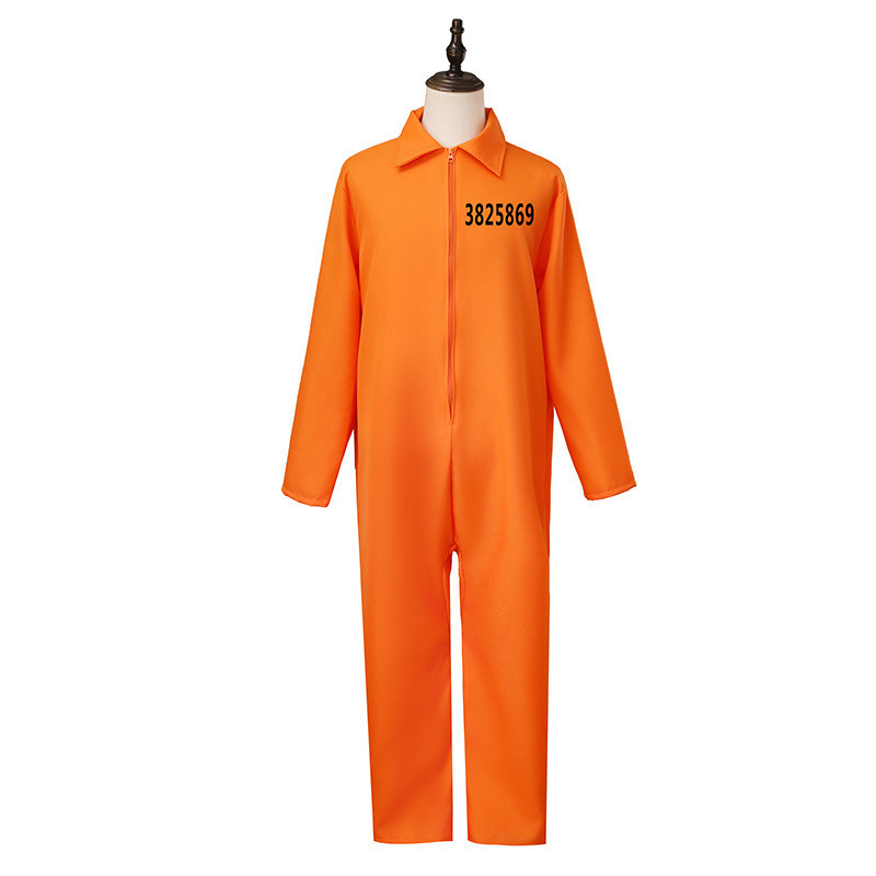 Halloween cos Prisoner Costume Cosplay Costume Prisoner Uniform Prison ...