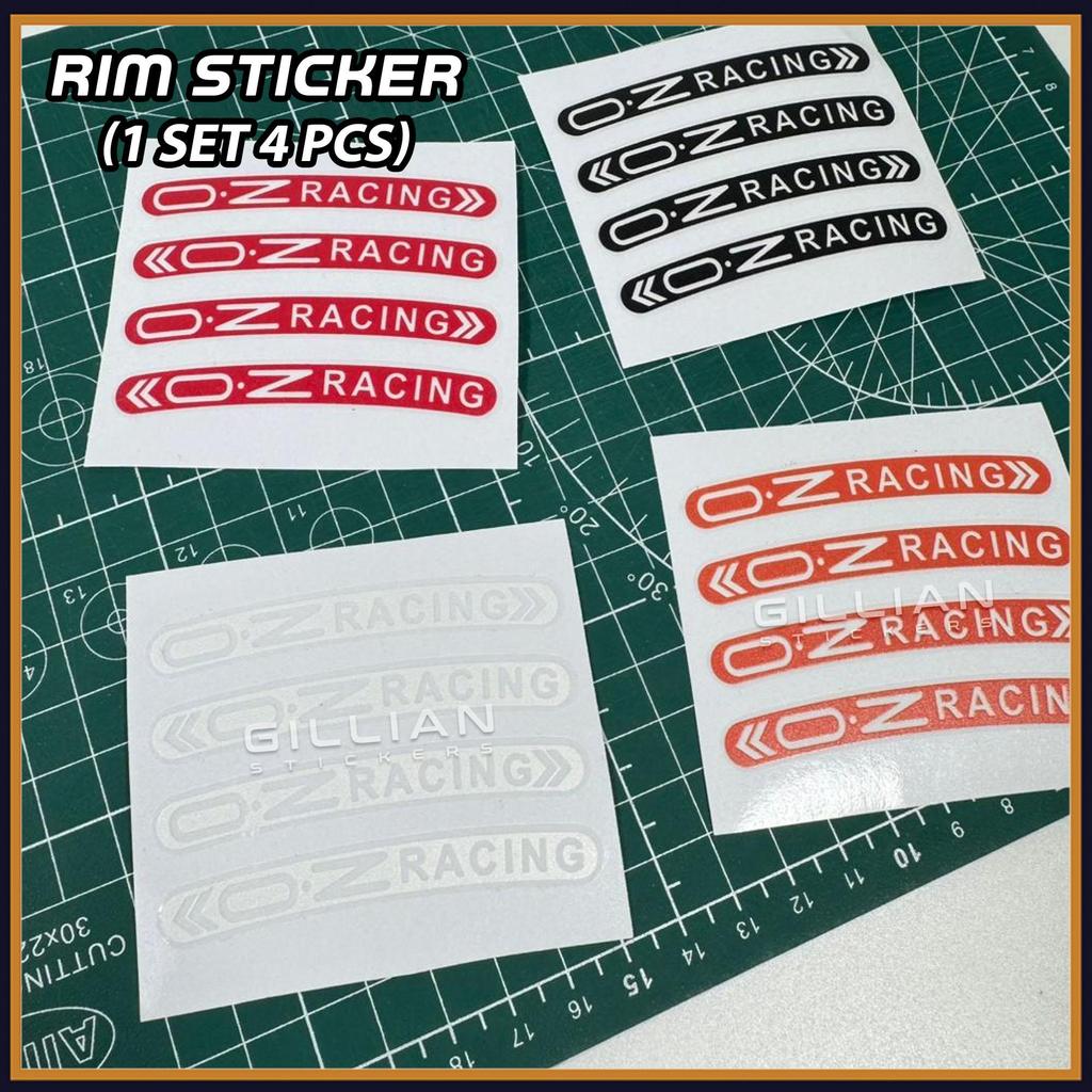 OZ Racing Rim Sticker Car 4pcs Transparent Vinyl Sticker waterproof ...