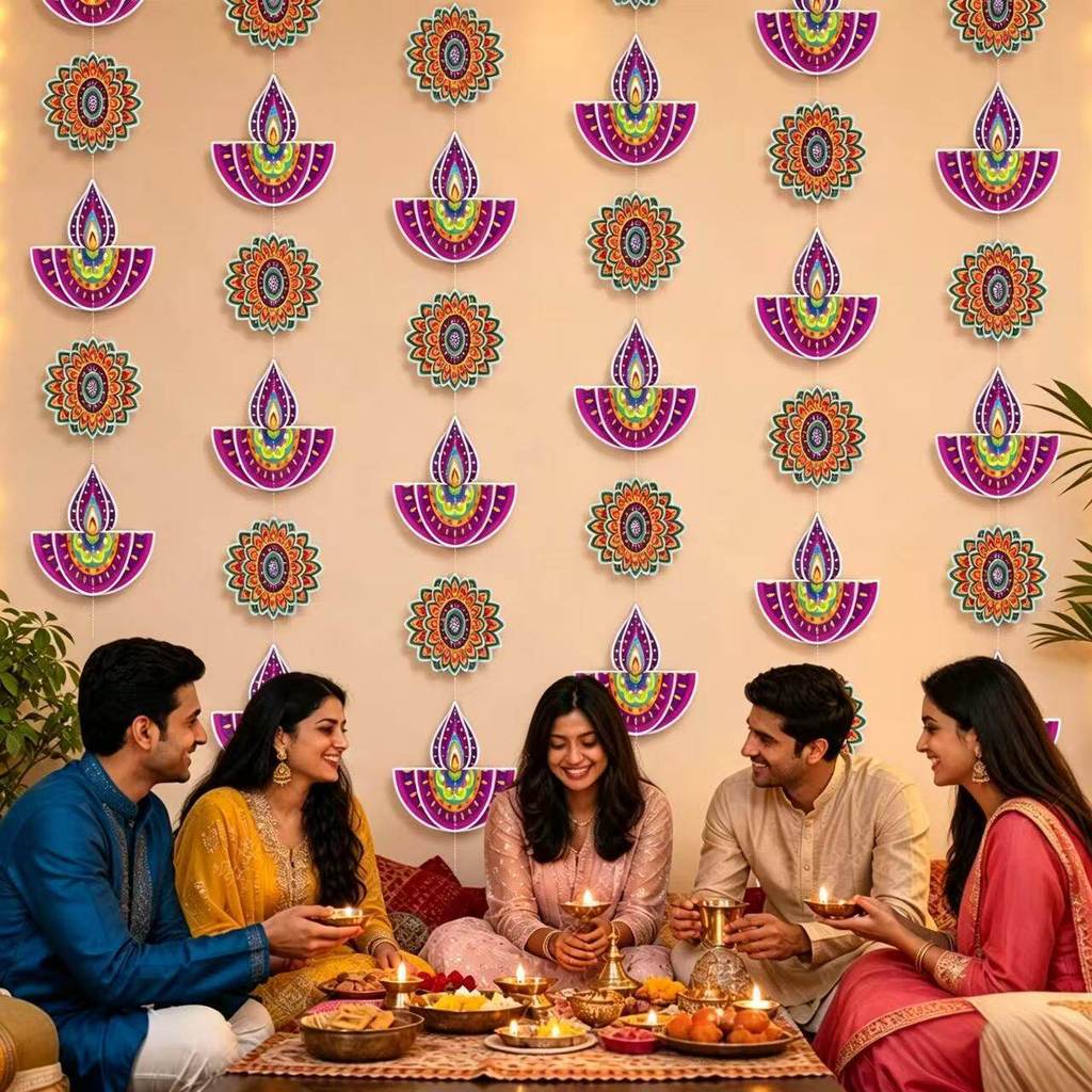 Deepavali Hanging Garland Diwali Party Decoration Festival Door Wall ...