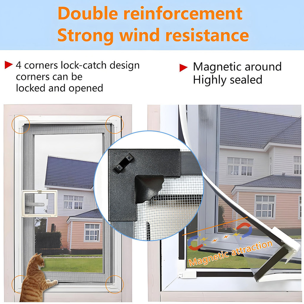 Window DIY Magnetic Mosquito Net Insect Screen Anti Mosquito Net ...
