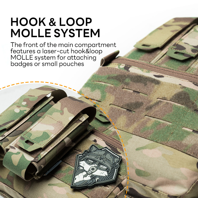 IDOGEAR Tactical Backpack Quad Mag Pouch Multi-purpose Support Backpack ...