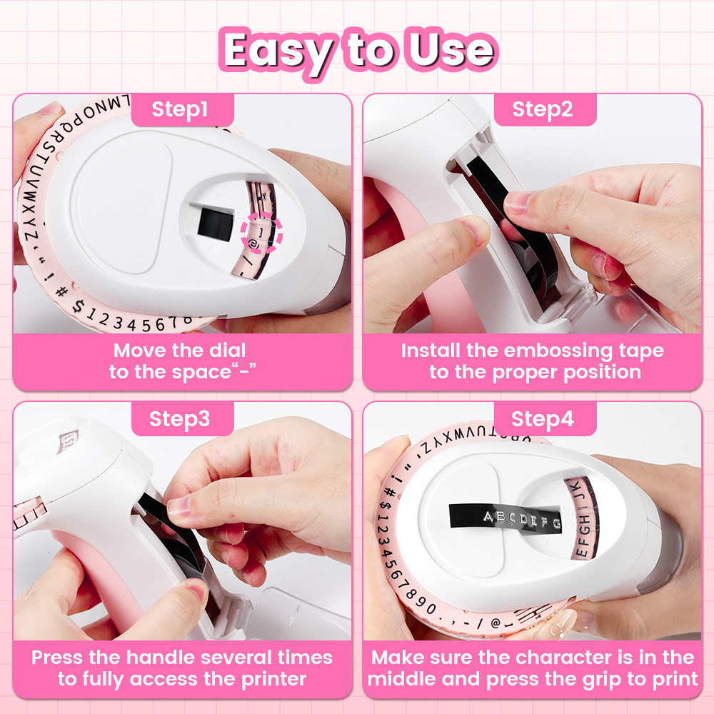 OmegaS 3D Embossing Label Maker Portable Handheld Label Printer with ...
