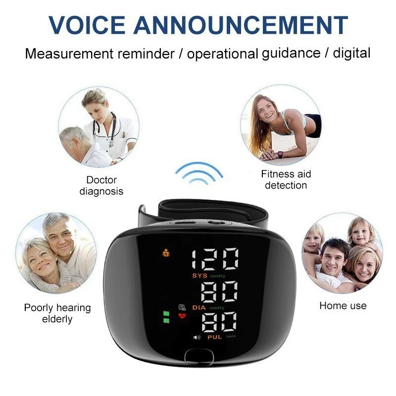 Cek Tekanan Darah Tinggi Rechargeable Wrist Blood Pressure Monitor High ...