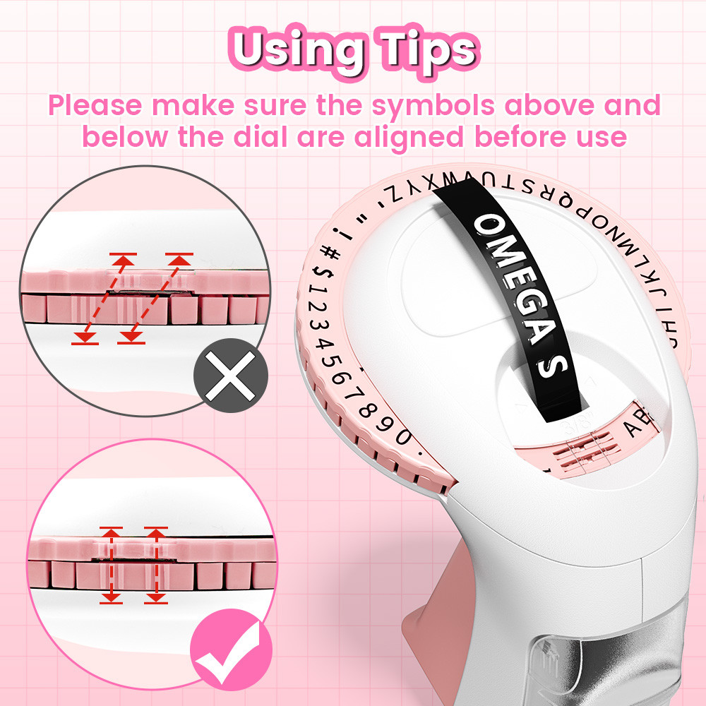 OmegaS 3D Embossing Label Maker Portable Handheld Label Printer with ...