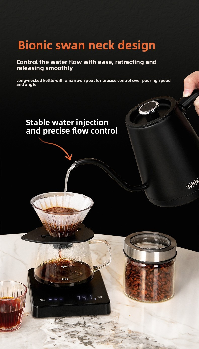 Cafelffe Smart Electric Kettle Precision Pour-Over Temperature Control ...