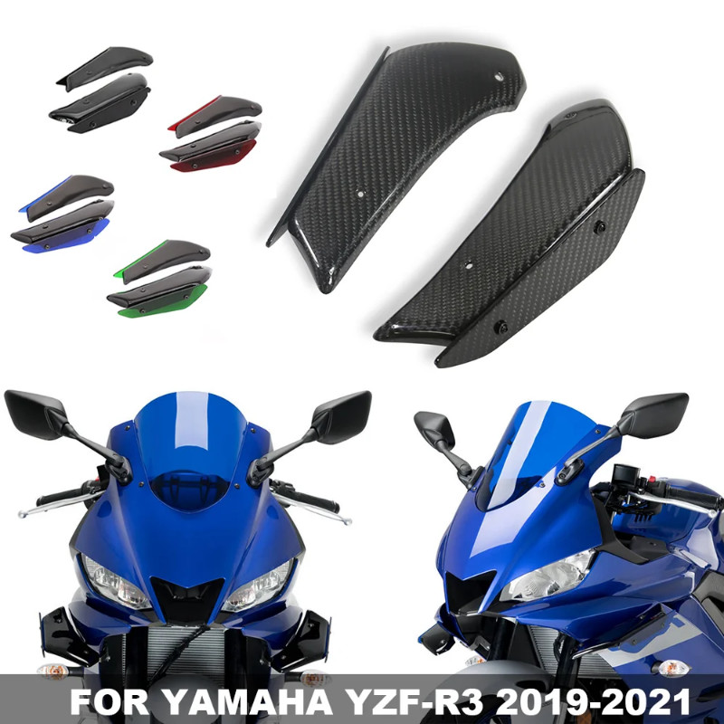 Motorcycle Modified Front Fixed Winglet For YAMAHA YZF-R3 YZF R3 2019 ...