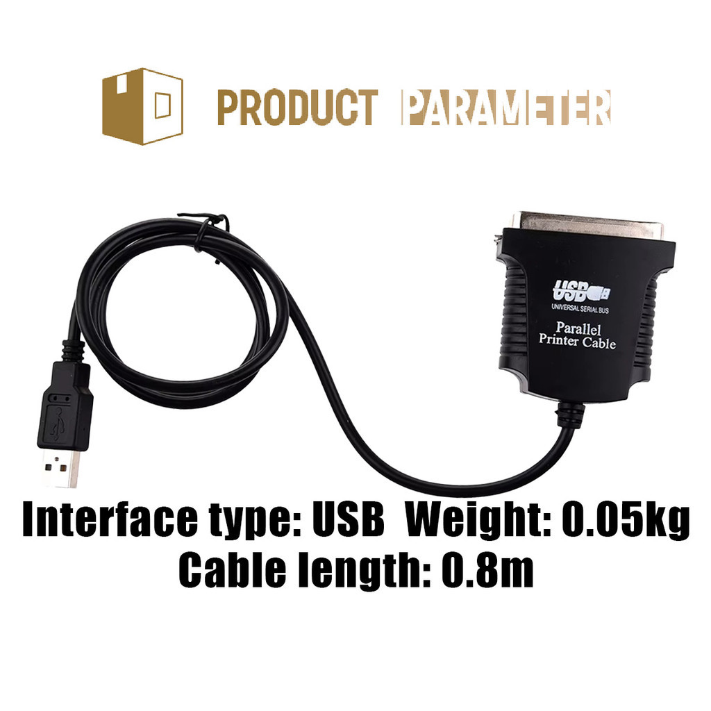 Printer Cable 36pin LPT 0.8m USB To Parallel Printer Cable USB to IEEE ...