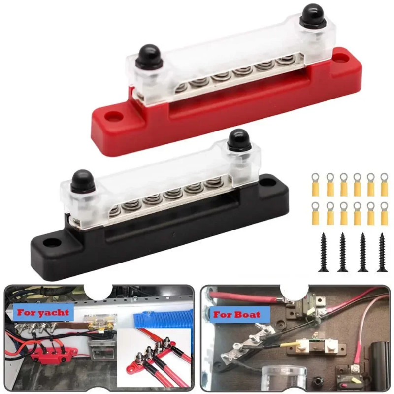 6 Way Power Distribution Block 150A DC48V Bus Bar Car Electrical ...