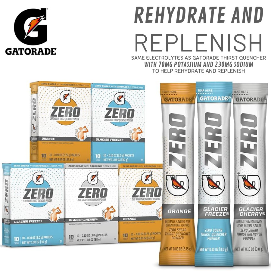 GATORADE G Zero Powder Mix, Individual Packet | Electrolyte ...