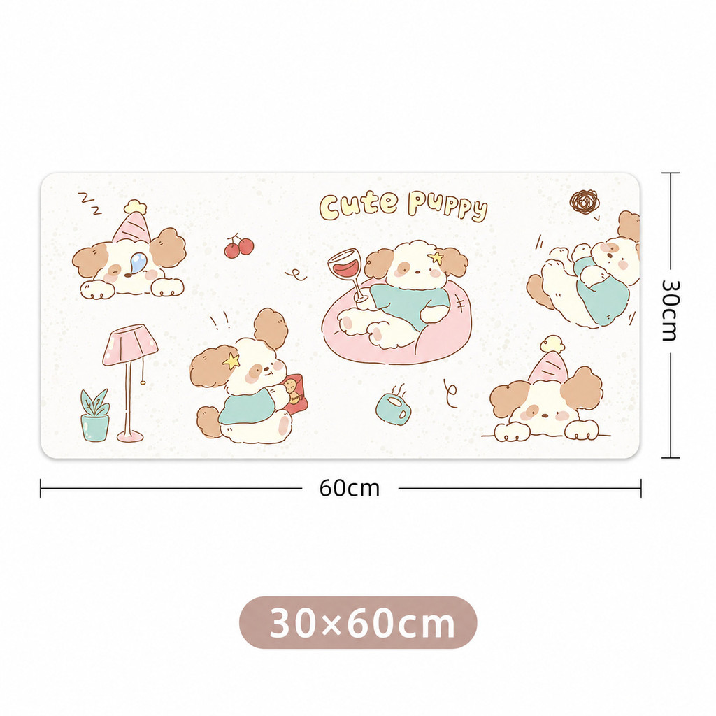 Pink Kawaii Cartoon Mouse Pad Extra Large Non-Slip Computer Desk Mat ...