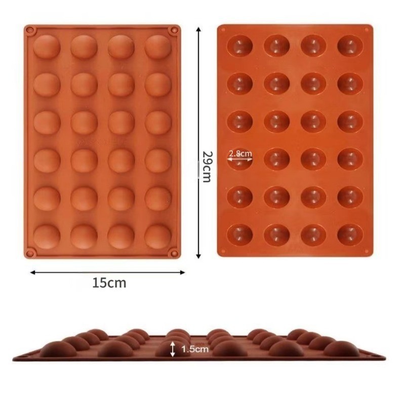 3D Ball Round Half Sphere Silicone Molds Chocolate Fondant Mold Cake ...